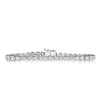 3.70ct Round Brilliant Cut Diamond Tennis Bracelet in 14K White Gold