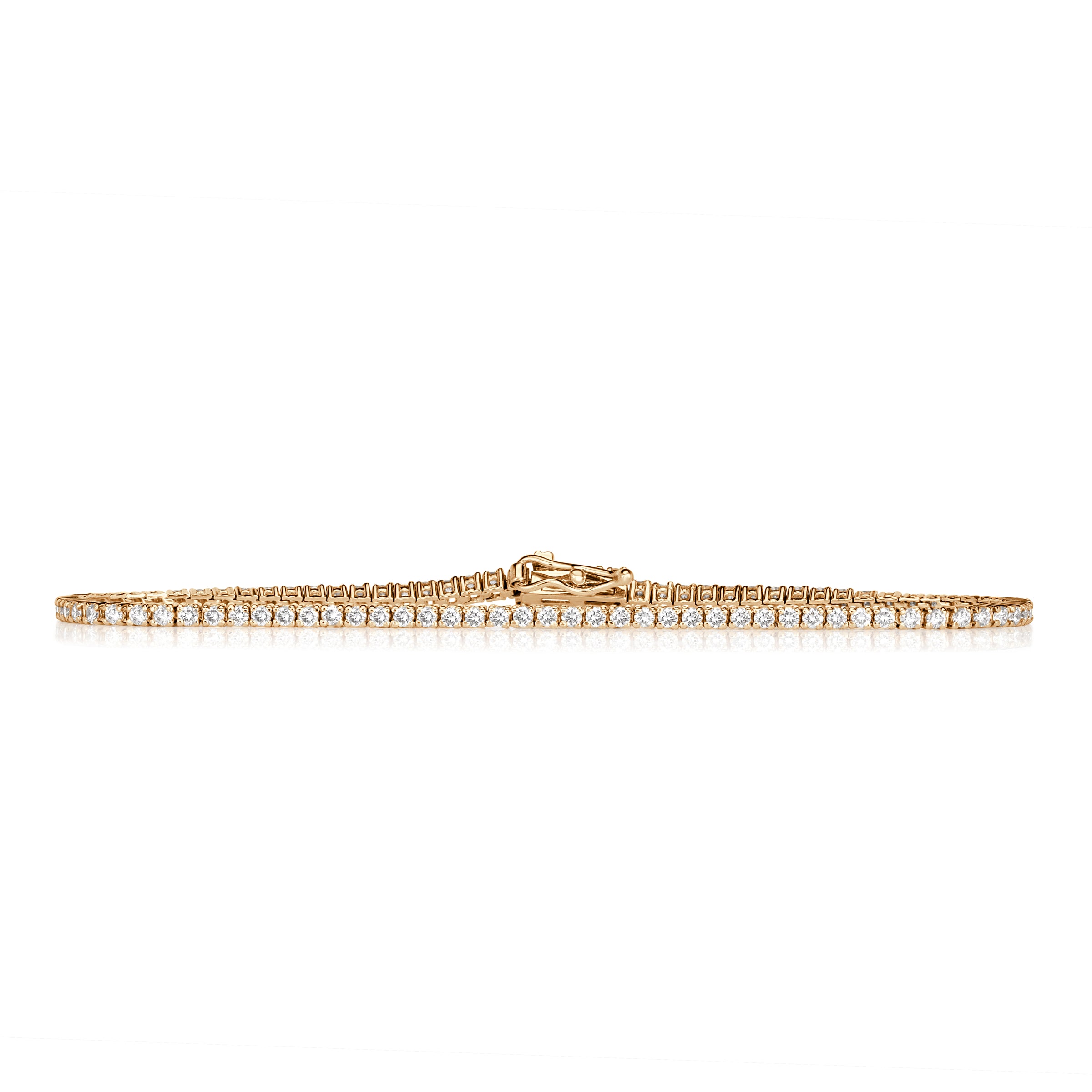 1.63 Round Brilliant Cut Diamond Tennis Bracelet in 14K Yellow Gold