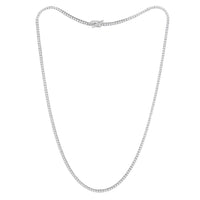 3.57ct Round Brilliant Cut Diamond Tennis Necklace in 14K White Gold