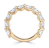 1.85ct Oval Cut Diamond Band in 18K Champagne Yellow Gold