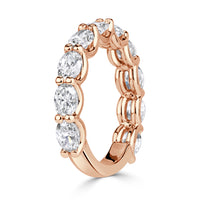 1.85ct Oval Cut Diamond Band in 18K Rose Gold