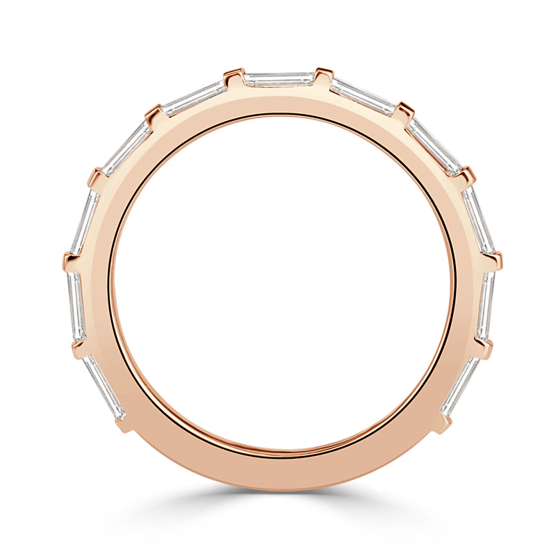 1.04ct Baguette Cut Diamond Band in 18K Rose Gold