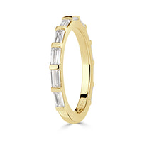 1.04ct Baguette Cut Diamond Band in 18K Yellow Gold