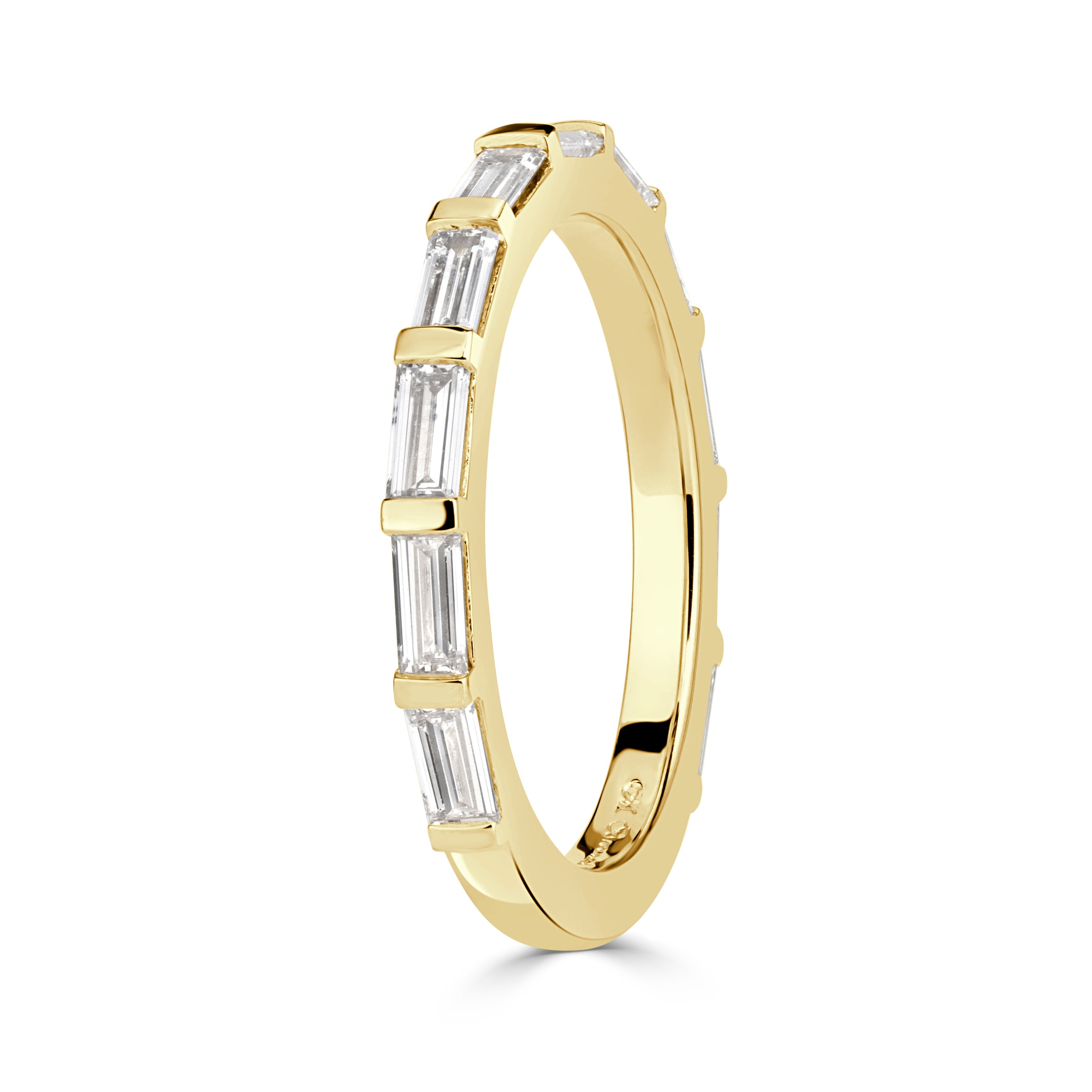 1.04ct Baguette Cut Diamond Band in 18K Yellow Gold