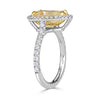 3.75ct Fancy Light Yellow Pear Shaped Diamond Engagement Ring