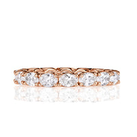 2.00ct Oval Cut Diamond East-West Eternity Band in 18K Rose Gold