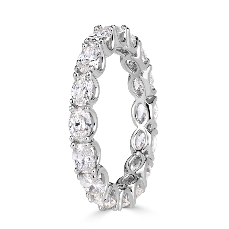 2.00ct Oval Cut Diamond East-West Eternity Band in 18K White Gold