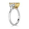 2.84ct Fancy Light Yellow Radiant Cut Diamond Engagement Ring