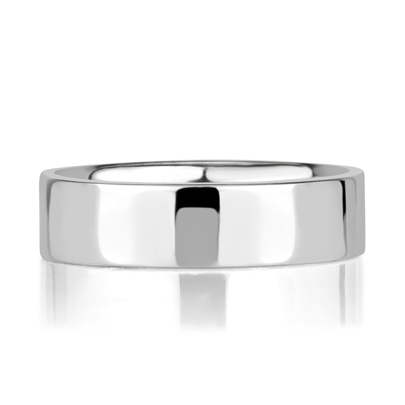 Flat Top Men's Wedding Band 7mm