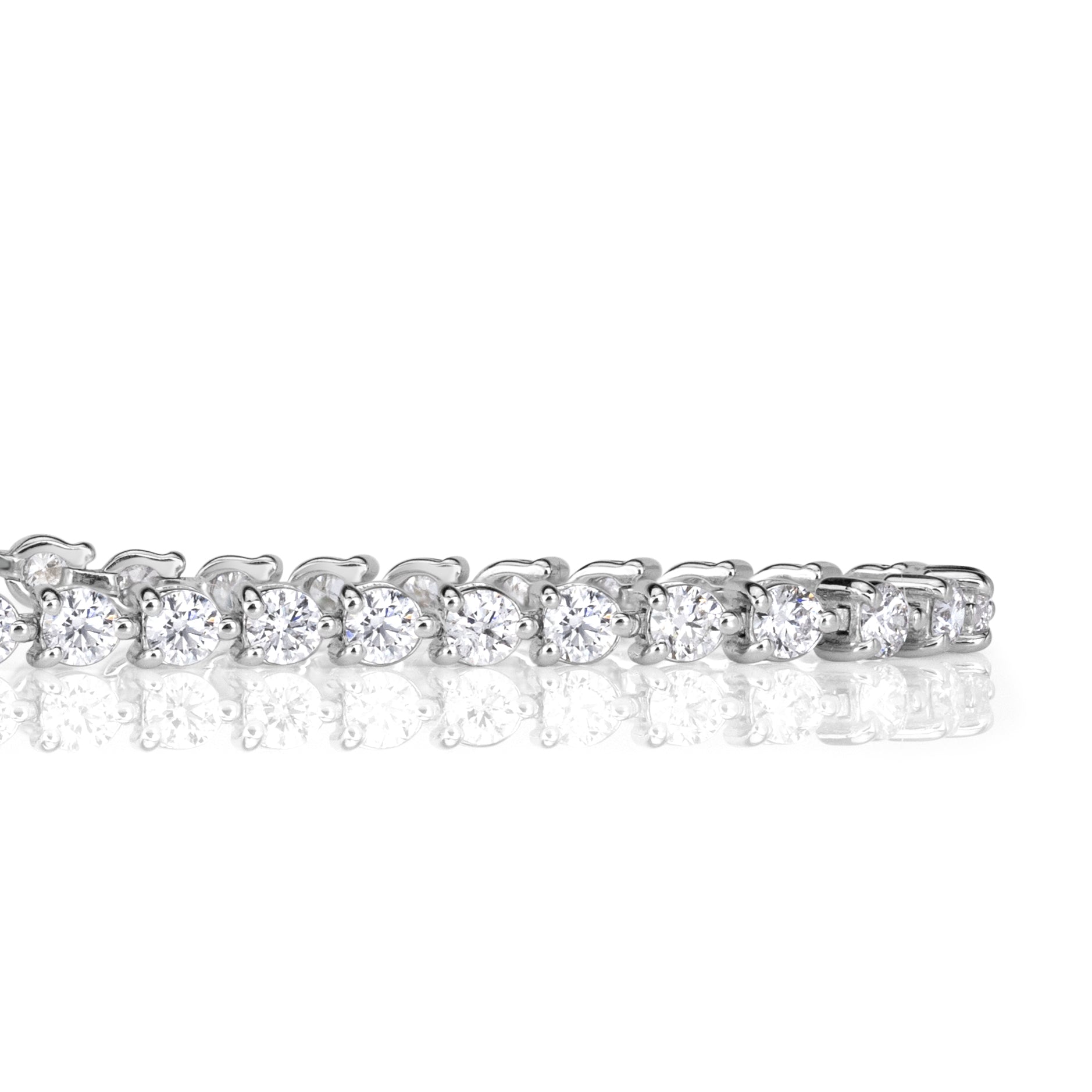 2.99ct Round Brilliant Cut Diamond Tennis Bracelet in 14K White Gold