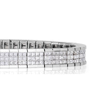 8.00ct Princess Cut Diamond Bracelet in 18K White Gold