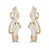 2.20ct Baguette Cut Diamond Earrings in 14K Yellow Gold