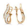 2.20ct Baguette Cut Diamond Earrings in 14K Yellow Gold