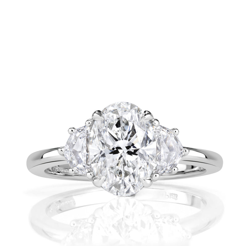 2.62ct Oval Cut Diamond Engagement Ring