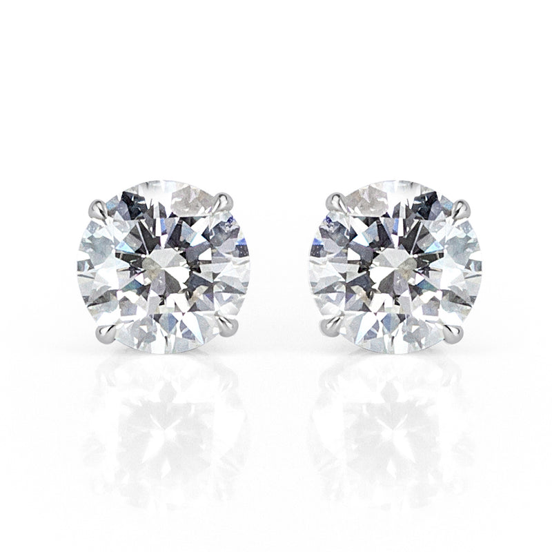 1.50ct Round Brilliant Cut Diamond Stud Earrings in 18K White Gold