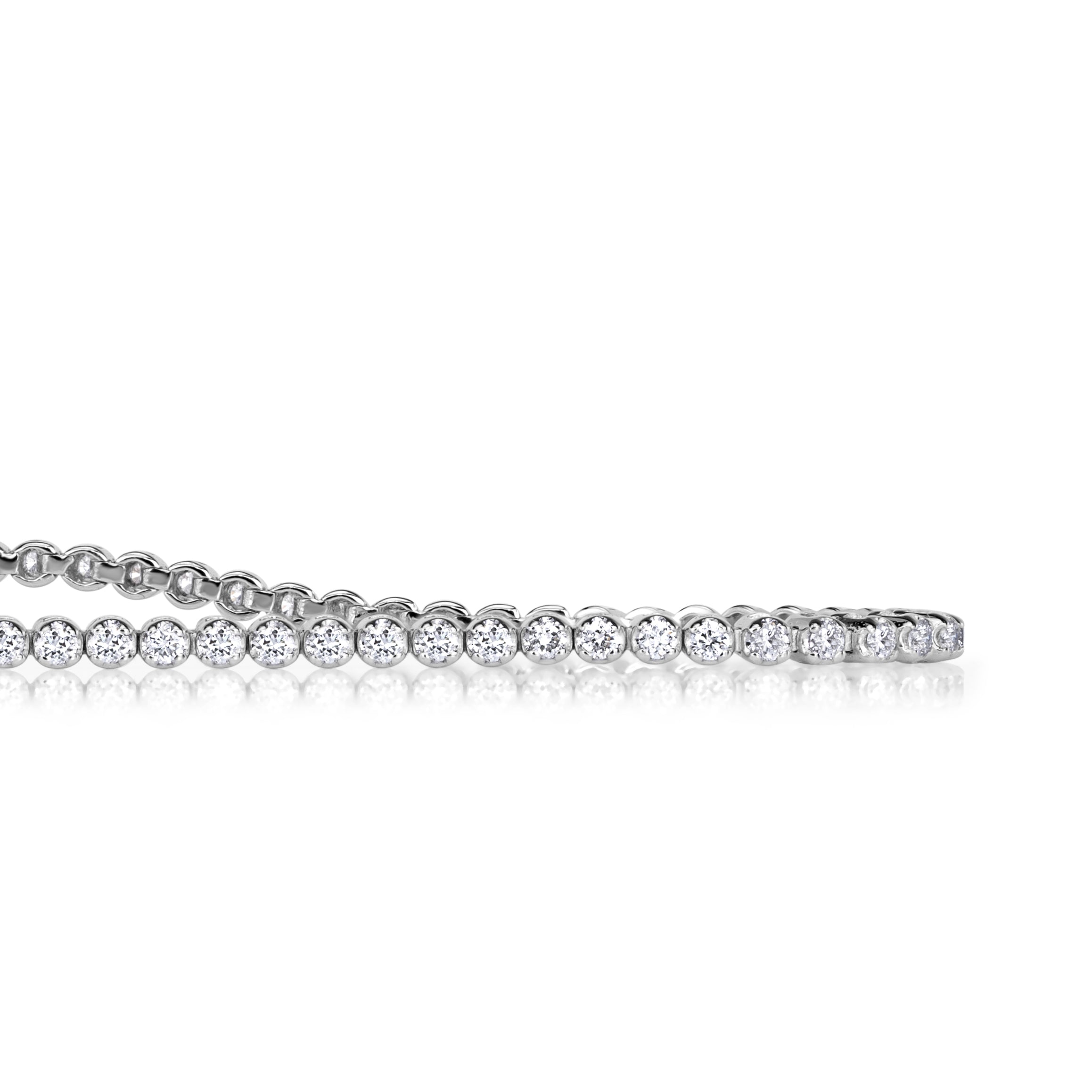 1.17ct Round Brilliant Cut Diamond Tennis Bracelet in 14K White Gold