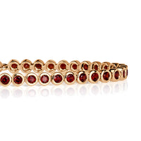 2.56ct Round Cut Bezel Set Garnet Tennis Bracelet