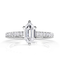 1.43ct Hexagon Cut Diamond Engagement Ring