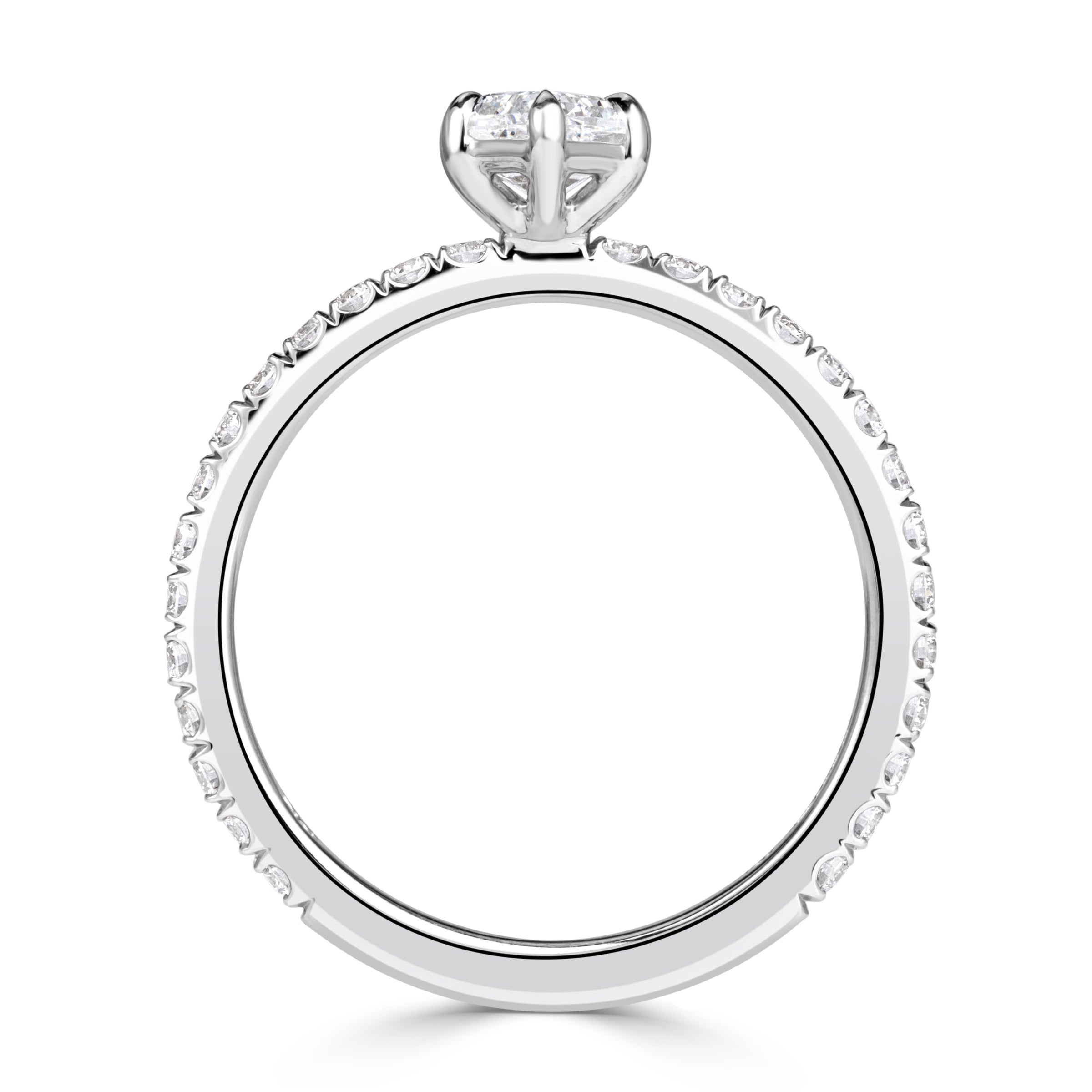 1.43ct Hexagon Cut Diamond Engagement Ring