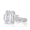 8.15ct Emerald Cut Lab Grown Diamond Engagement Ring