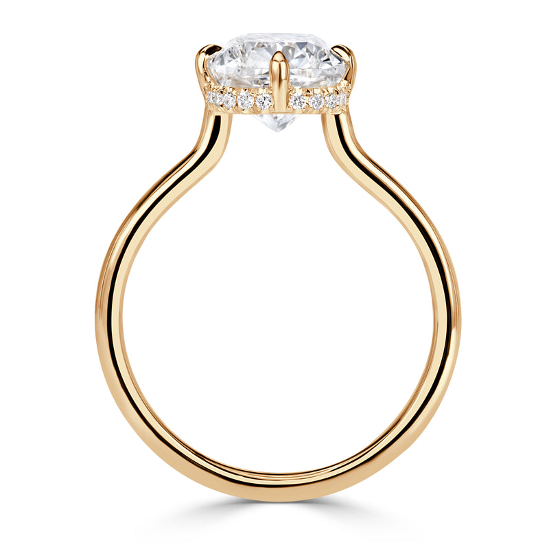 3.10ct Elongated Cushion Cut Lab Grown Diamond Engagement Ring