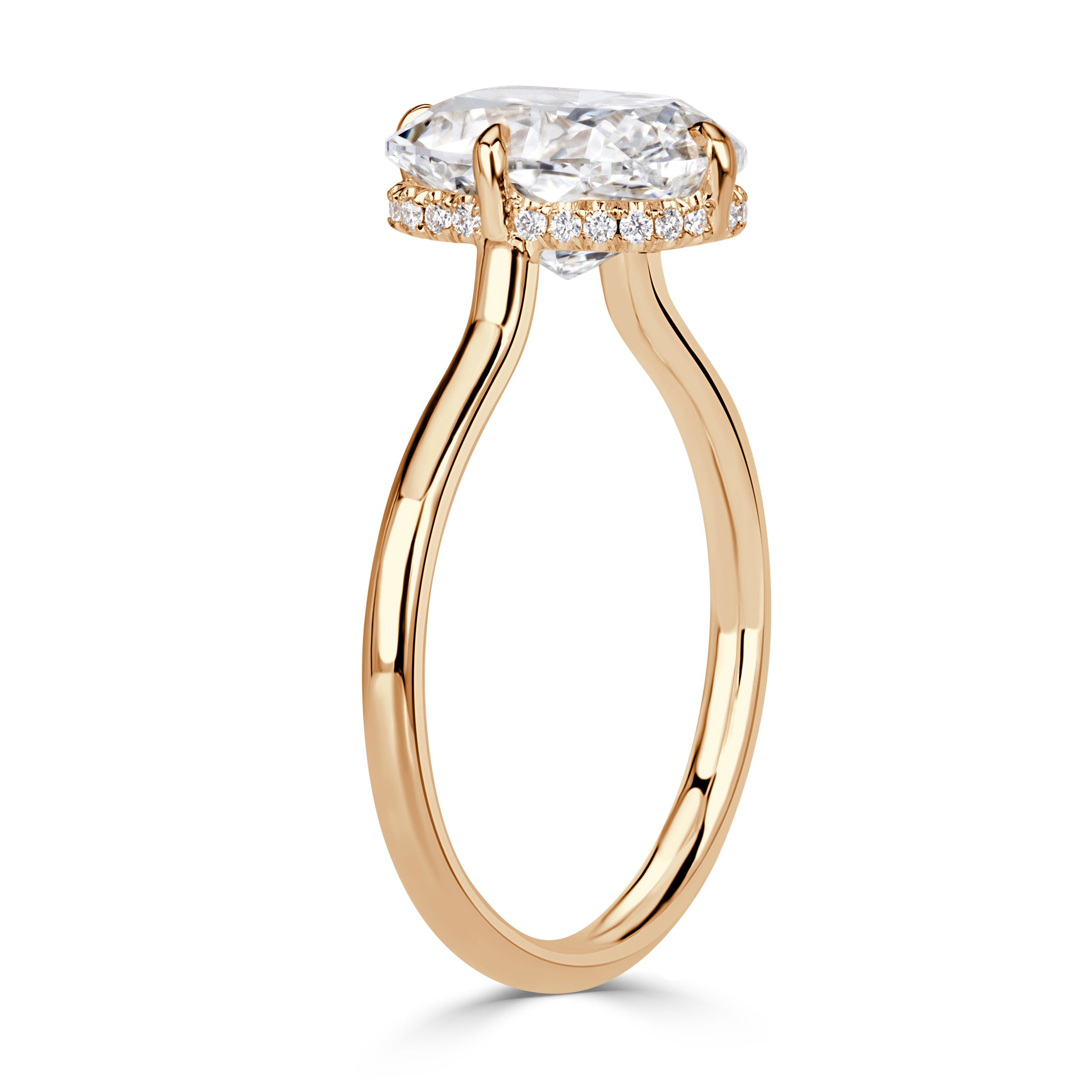 3.10ct Elongated Cushion Cut Lab Grown Diamond Engagement Ring