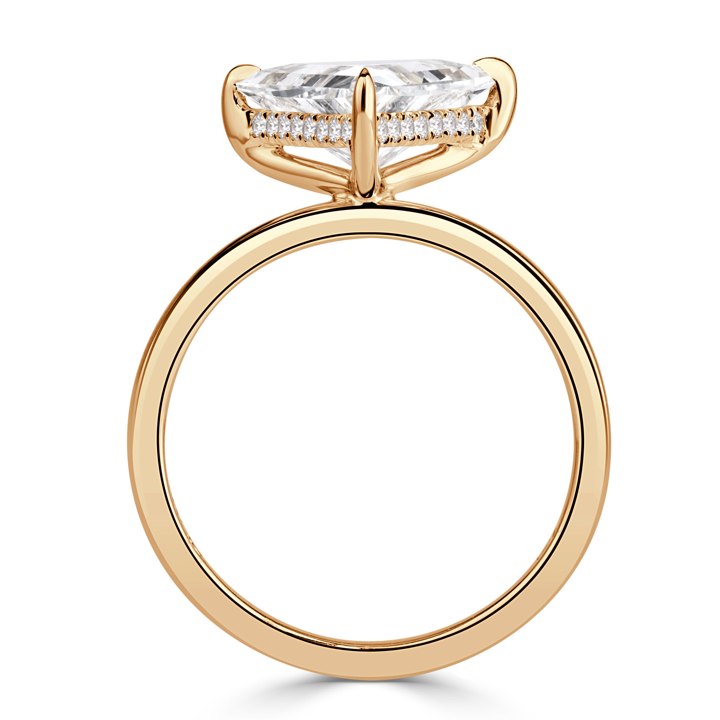 2.21ct Trillion Cut Lab Grown Diamond Engagement Ring