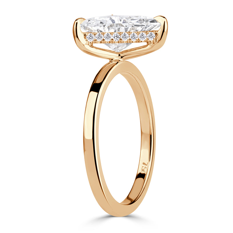 2.21ct Trillion Cut Lab Grown Diamond Engagement Ring