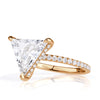3.09ct Trillion Cut Lab Grown Diamond Engagement Ring