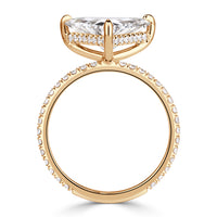 3.09ct Trillion Cut Lab Grown Diamond Engagement Ring