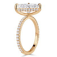 3.09ct Trillion Cut Lab Grown Diamond Engagement Ring