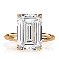 7.86ct Emerald Cut Lab Grown Diamond Engagement Ring