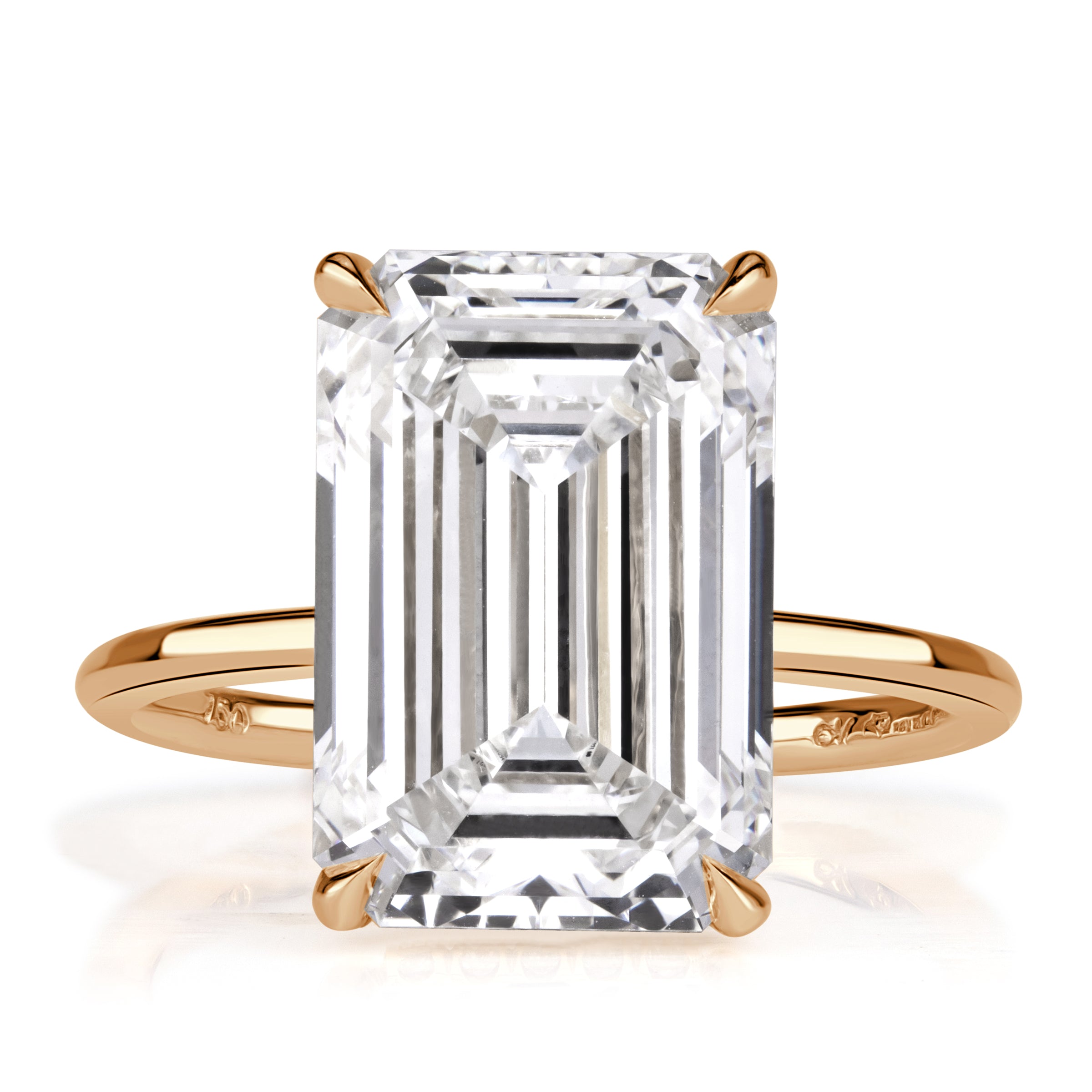 7.86ct Emerald Cut Lab Grown Diamond Engagement Ring