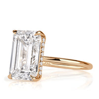 7.86ct Emerald Cut Lab Grown Diamond Engagement Ring