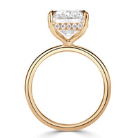 7.86ct Emerald Cut Lab Grown Diamond Engagement Ring