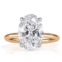 5.22ct Oval Cut Lab Grown Diamond Engagement Ring