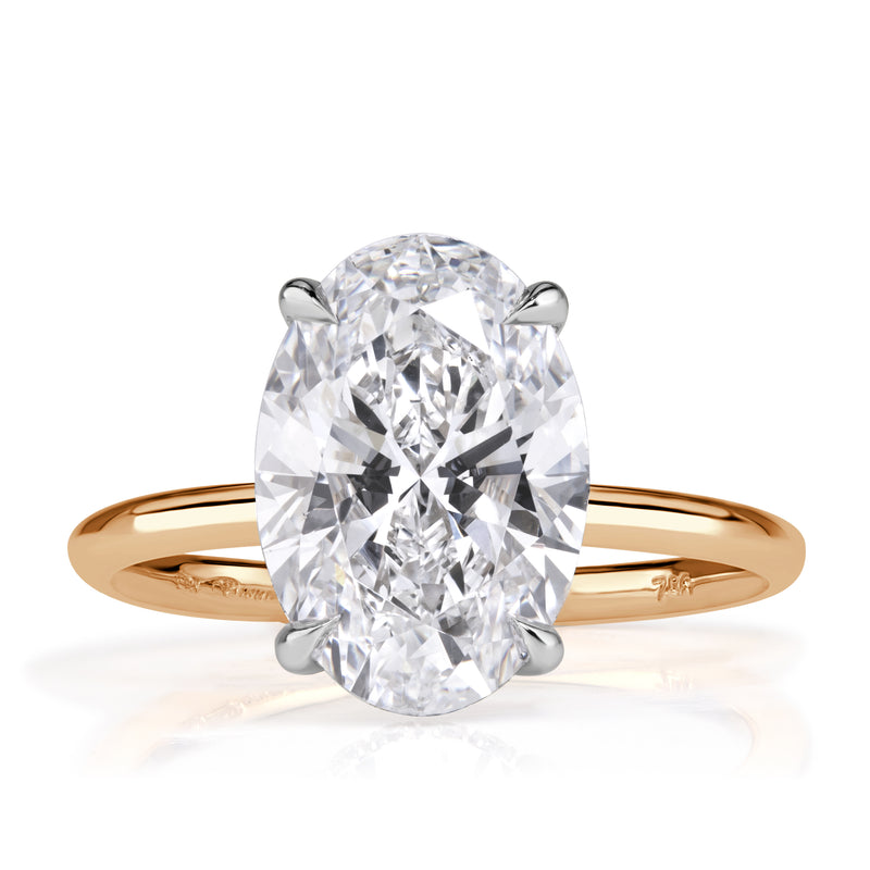 4.17ct Oval Cut Lab Grown Diamond Engagement Ring