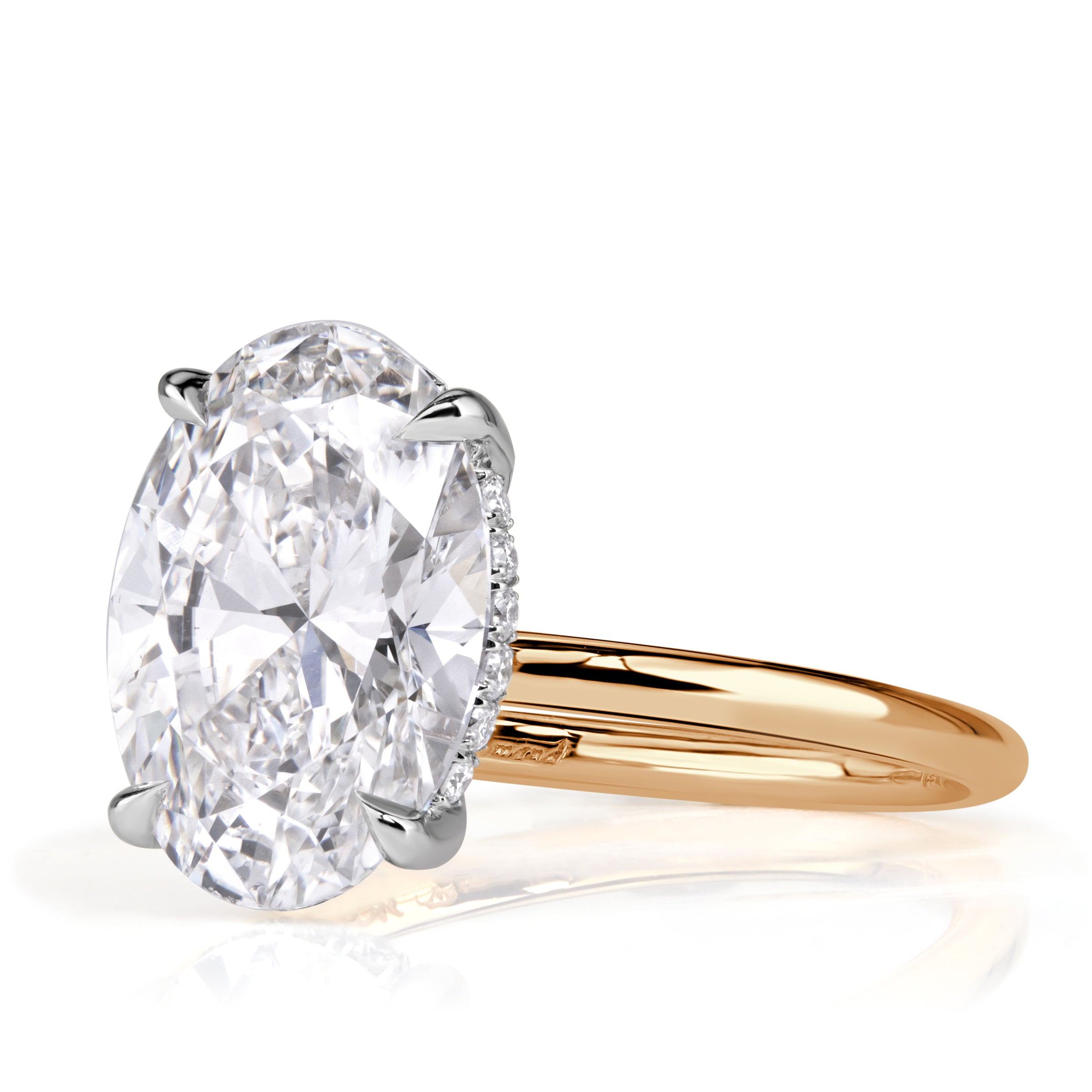 4.17ct Oval Cut Lab Grown Diamond Engagement Ring