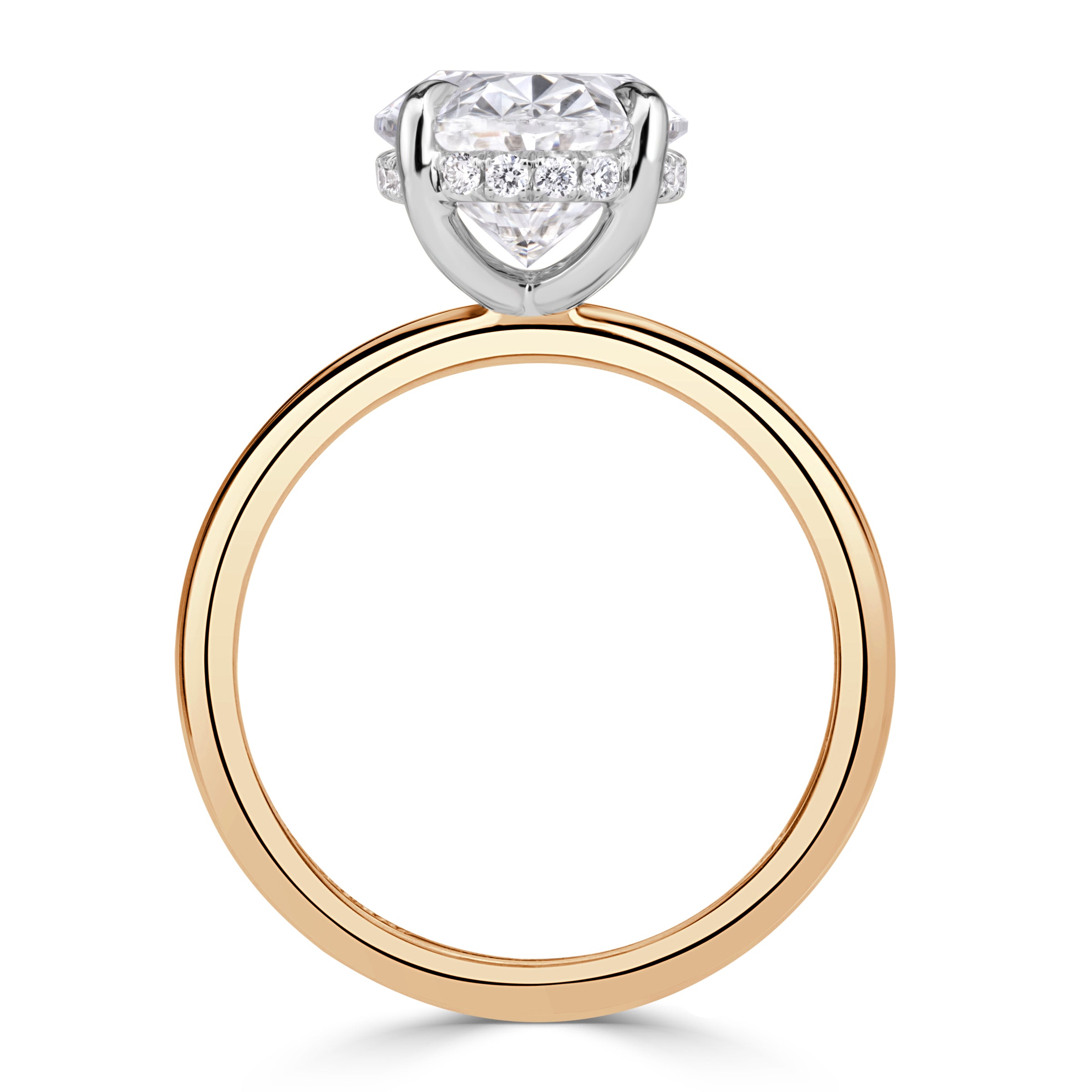 4.17ct Oval Cut Lab Grown Diamond Engagement Ring