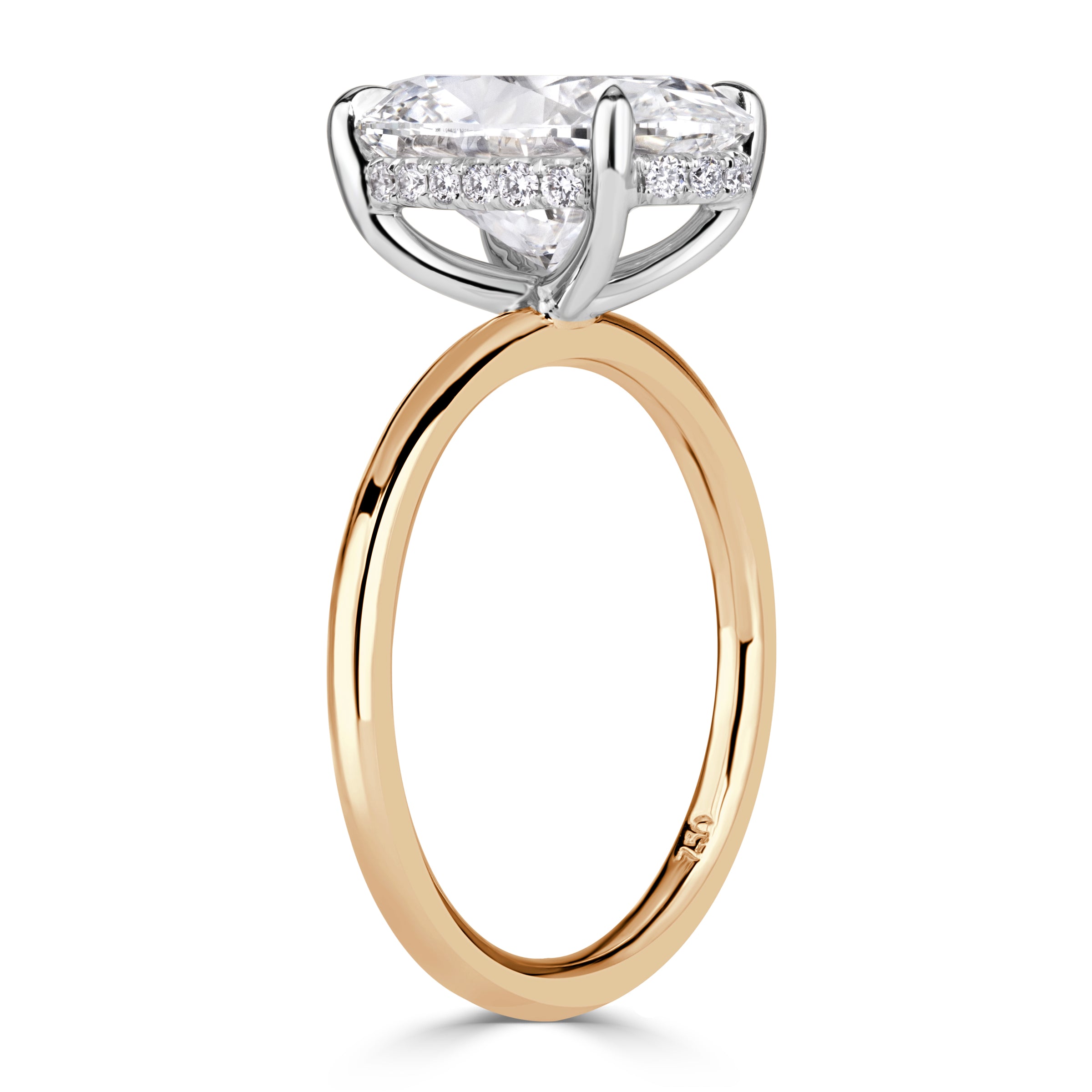 4.17ct Oval Cut Lab Grown Diamond Engagement Ring