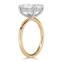 5.22ct Oval Cut Lab Grown Diamond Engagement Ring