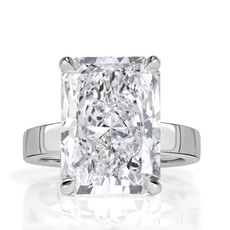 12.66ct Radiant Cut Lab Grown Diamond Engagement Ring