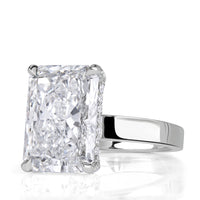12.66ct Radiant Cut Lab Grown Diamond Engagement Ring