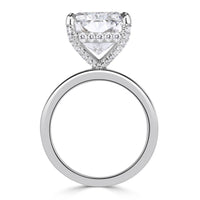 12.66ct Radiant Cut Lab Grown Diamond Engagement Ring