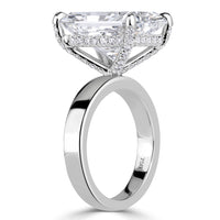 12.66ct Radiant Cut Lab Grown Diamond Engagement Ring