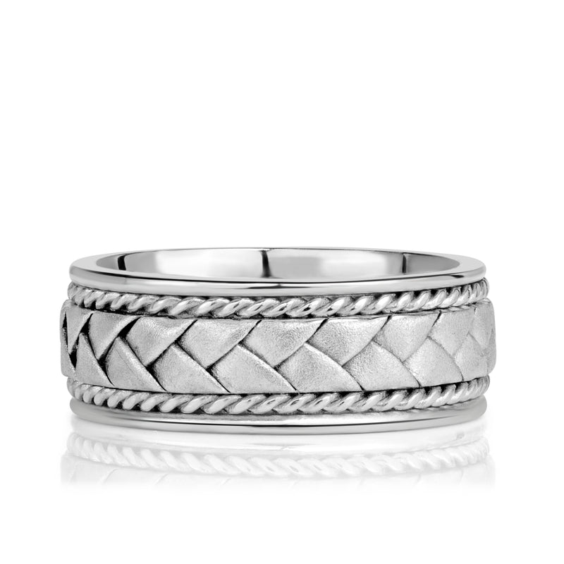 Braided Rope Men's Wedding Band 8.5mm