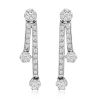 0.70 Round Brilliant Cut Diamond Earrings