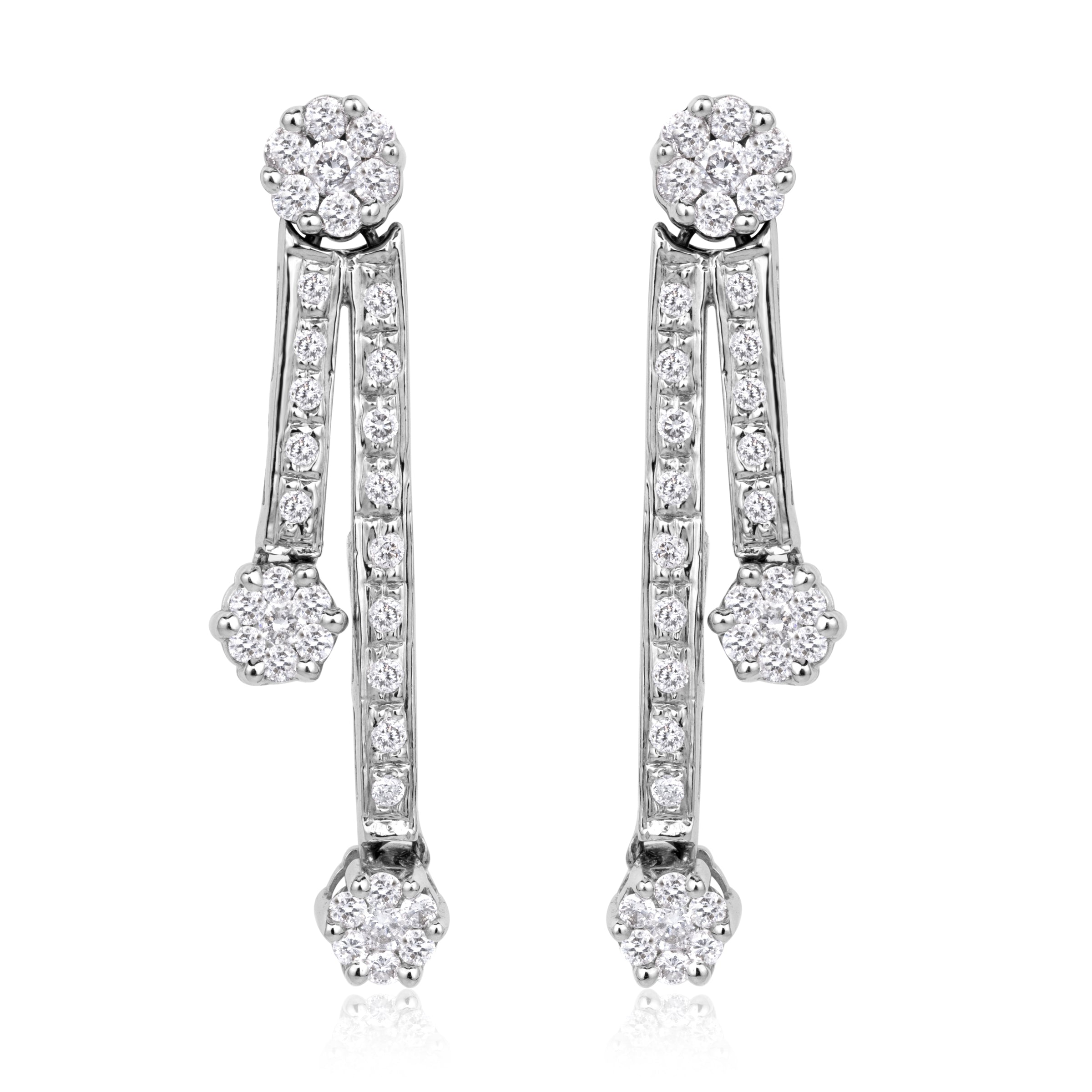 0.70 Round Brilliant Cut Diamond Earrings