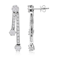 0.70 Round Brilliant Cut Diamond Earrings