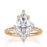 3.43ct Marquise Cut Lab Grown Diamond Engagement Ring
